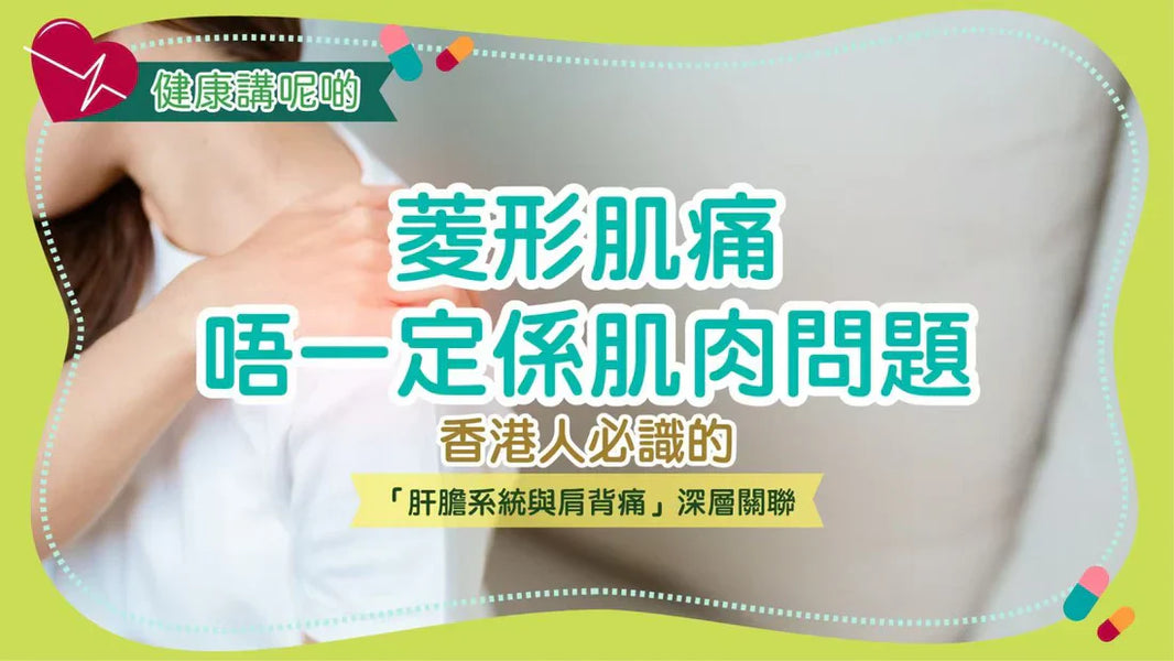 菱形肌痛唔一定係肌肉問題！香港人必識的「肝膽系統與肩背痛」深層關聯